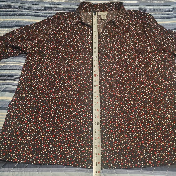 Catherine's 2X (22/24) Lot of 2 Lightweight Tunics Button Star/Geoemetric Print - Picture 8 of 16